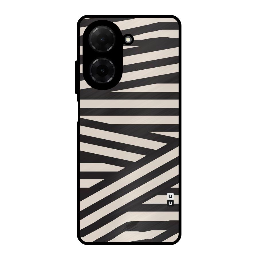 Monochrome Lines Metal Back Case for Redmi A5 4G