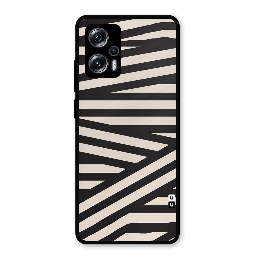 Monochrome Lines Metal Back Case for Redmi K50i