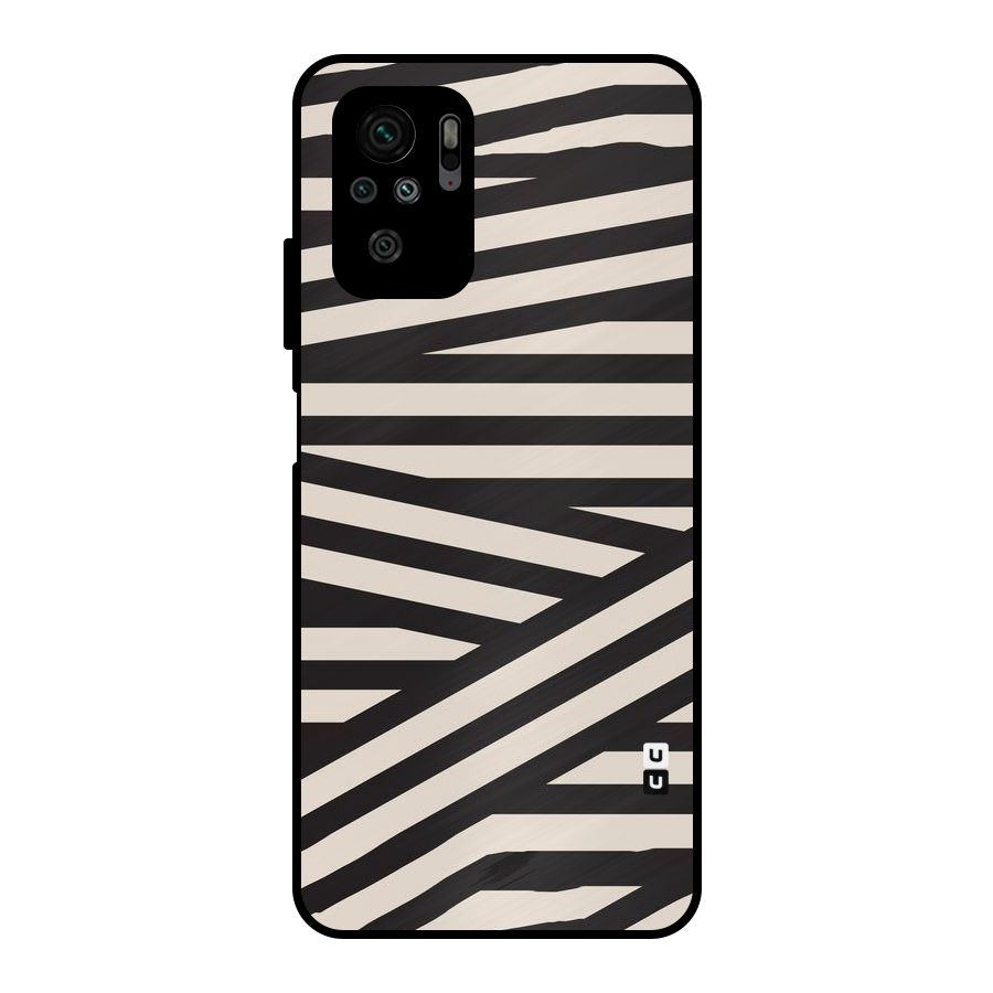 Monochrome Lines Metal Back Case for Redmi Note 10