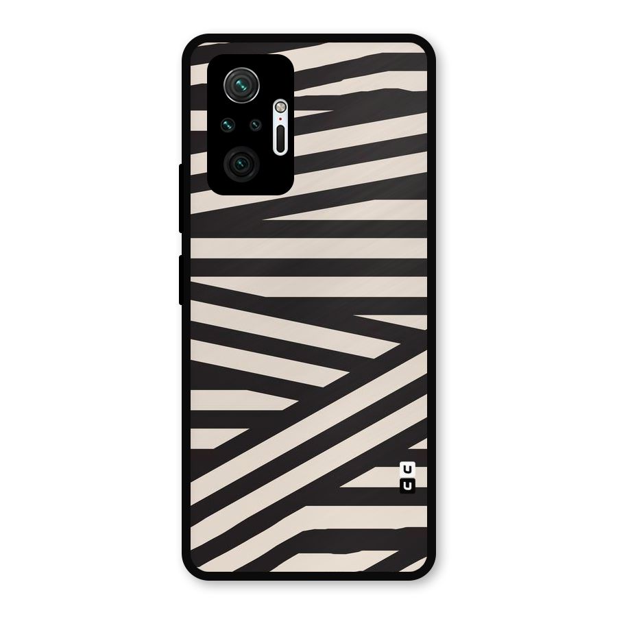 Monochrome Lines Metal Back Case for Redmi Note 10 Pro
