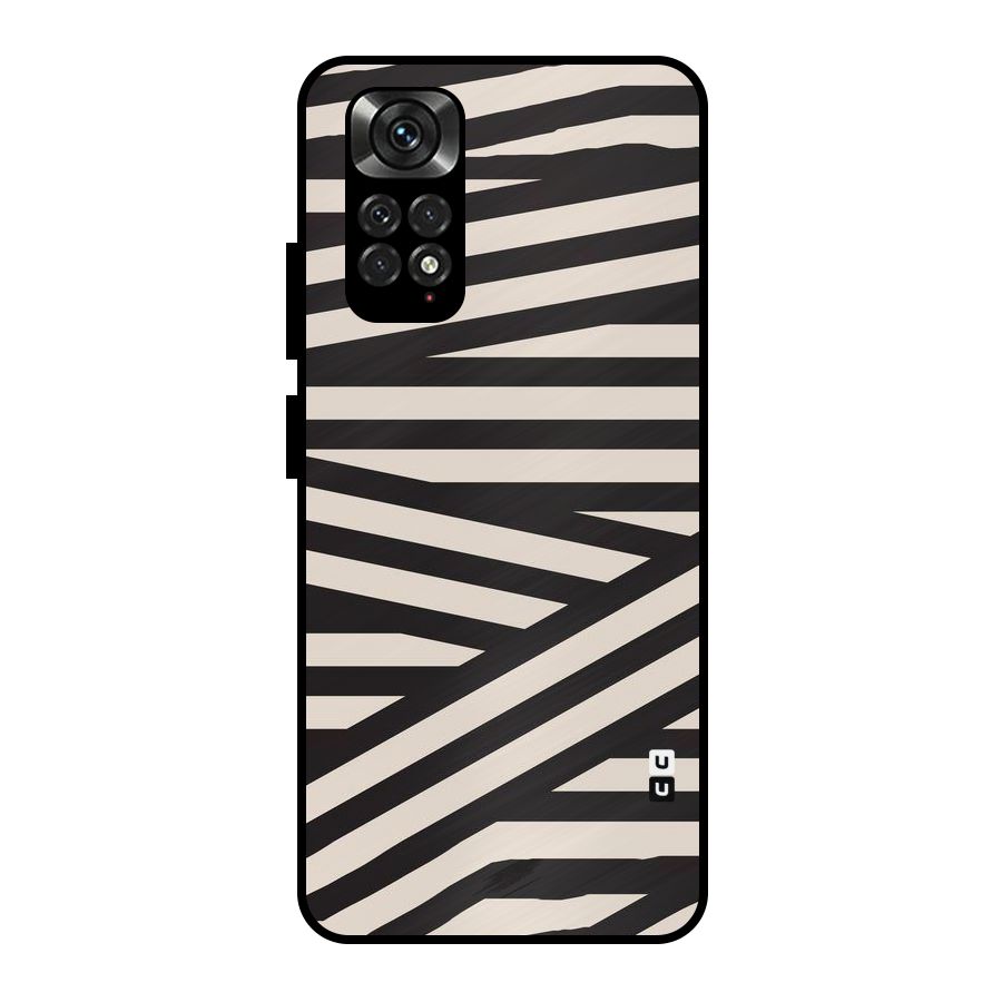 Monochrome Lines Metal Back Case for Redmi Note 11 Pro