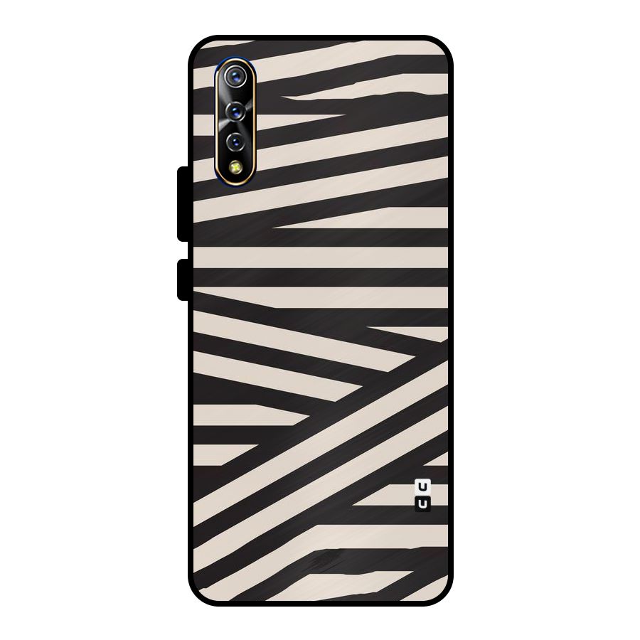 Monochrome Lines Metal Back Case for Vivo S1