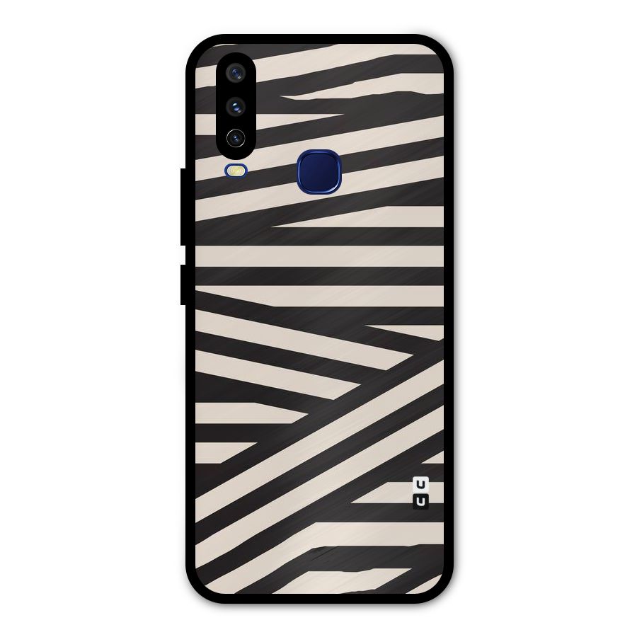 Monochrome Lines Metal Back Case for Vivo U10