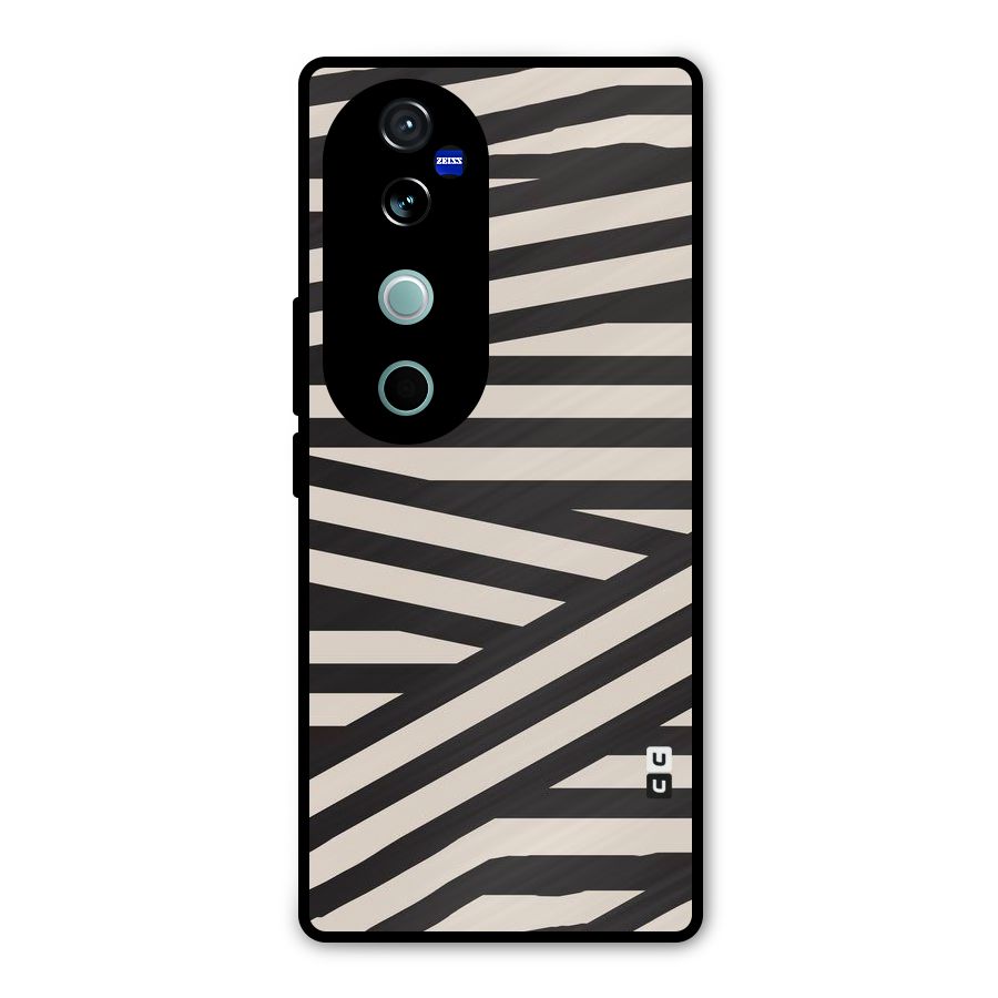 Monochrome Lines Metal Back Case for Vivo V40