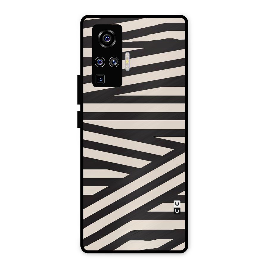 Monochrome Lines Metal Back Case for Vivo X50 Pro