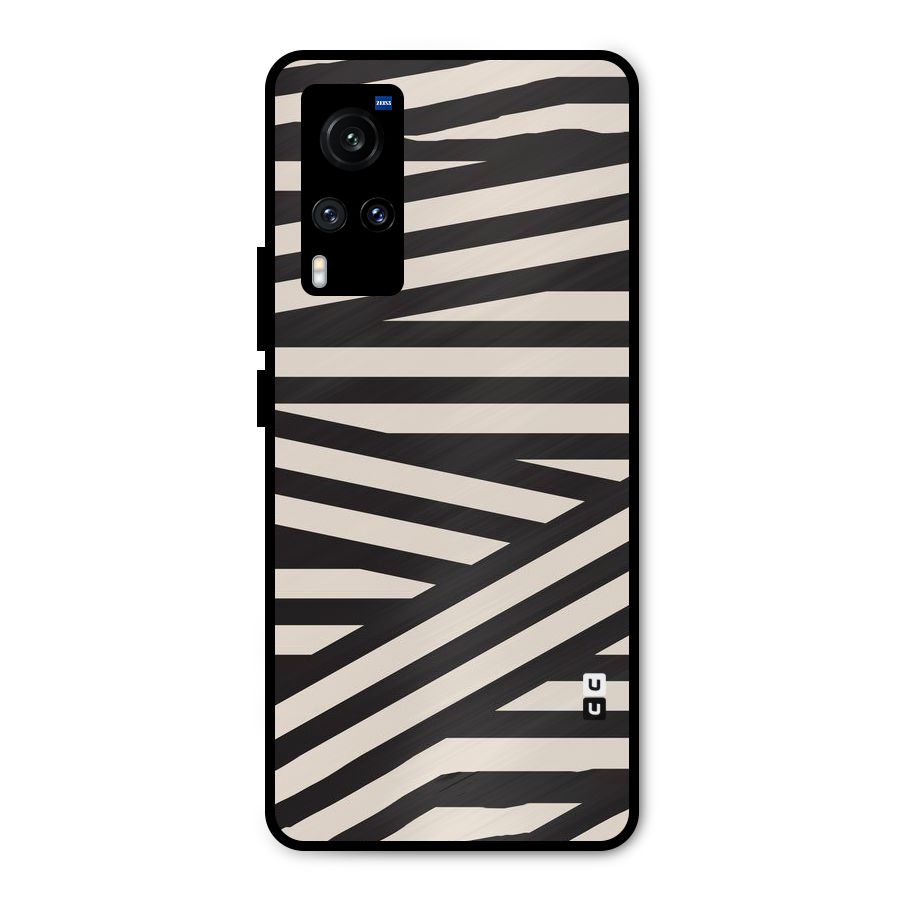 Monochrome Lines Metal Back Case for Vivo X60