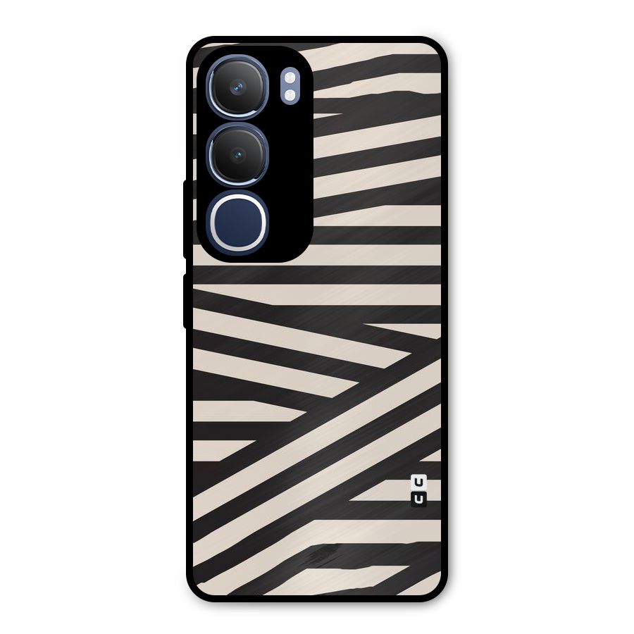 Monochrome Lines Metal Back Case for Vivo Y29