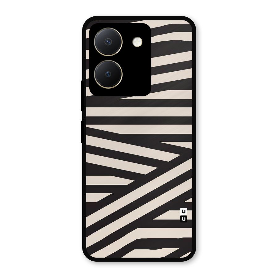 Monochrome Lines Metal Back Case for Vivo Y36