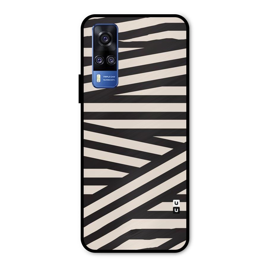 Monochrome Lines Metal Back Case for Vivo Y51A