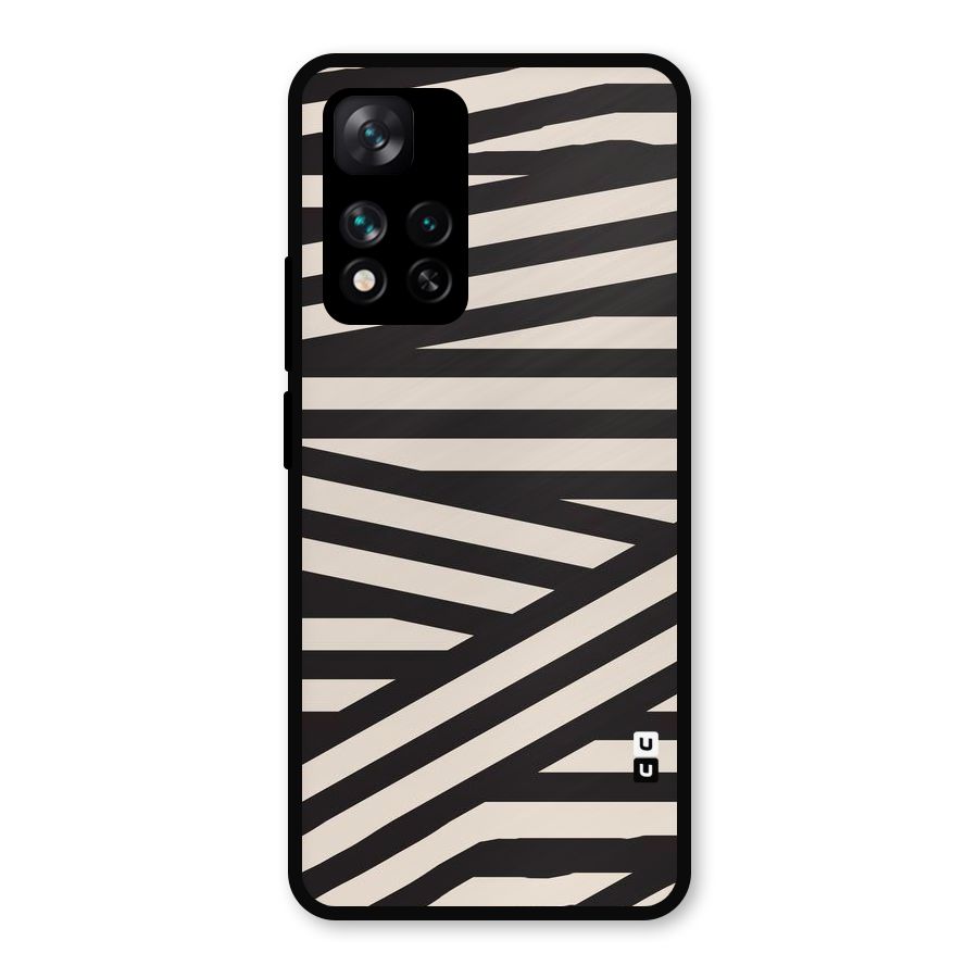 Monochrome Lines Metal Back Case for Xiaomi 11i Hypercharge 5G