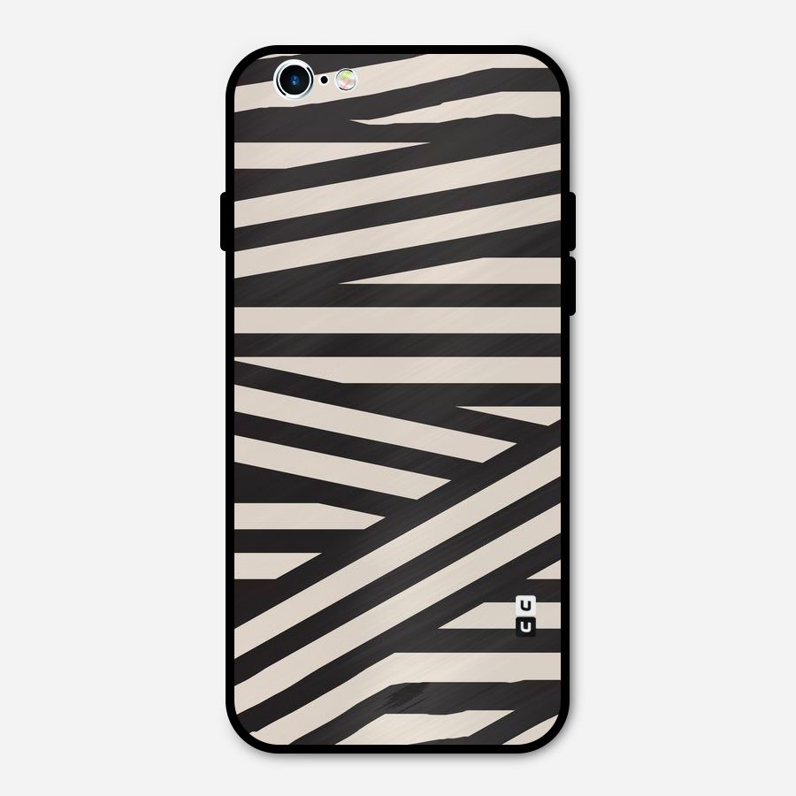 Monochrome Lines Metal Back Case for iPhone 6 6s