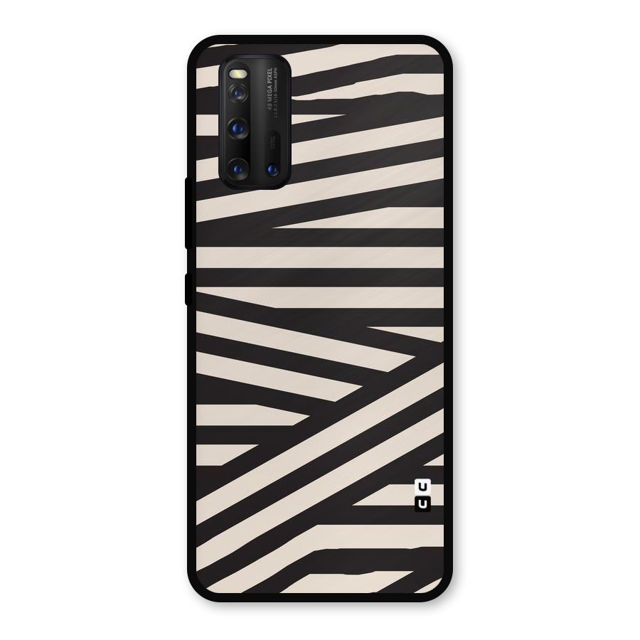 Monochrome Lines Metal Back Case for iQOO 3