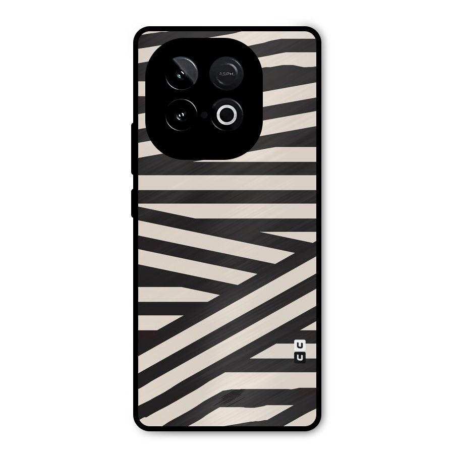 Monochrome Lines Metal Back Case for iQOO Neo 10