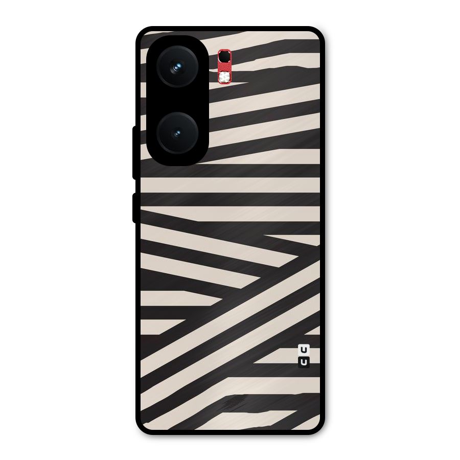 Monochrome Lines Metal Back Case for iQOO Neo 9 Pro