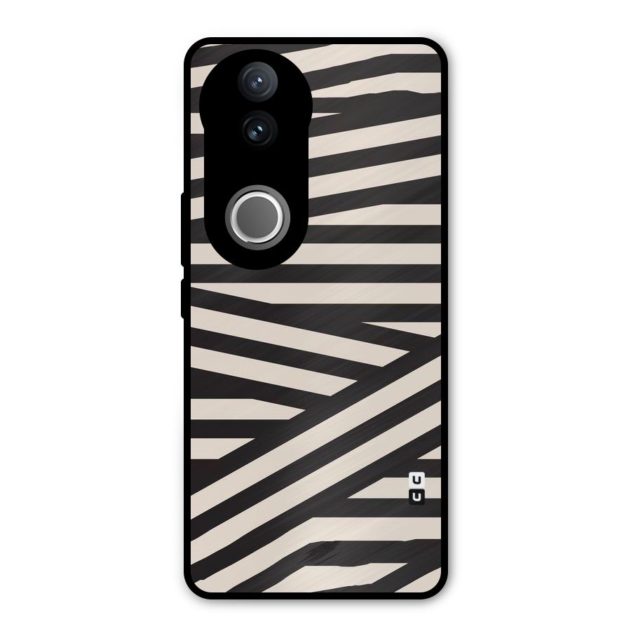 Monochrome Lines Metal Back Case for iQOO Z10R