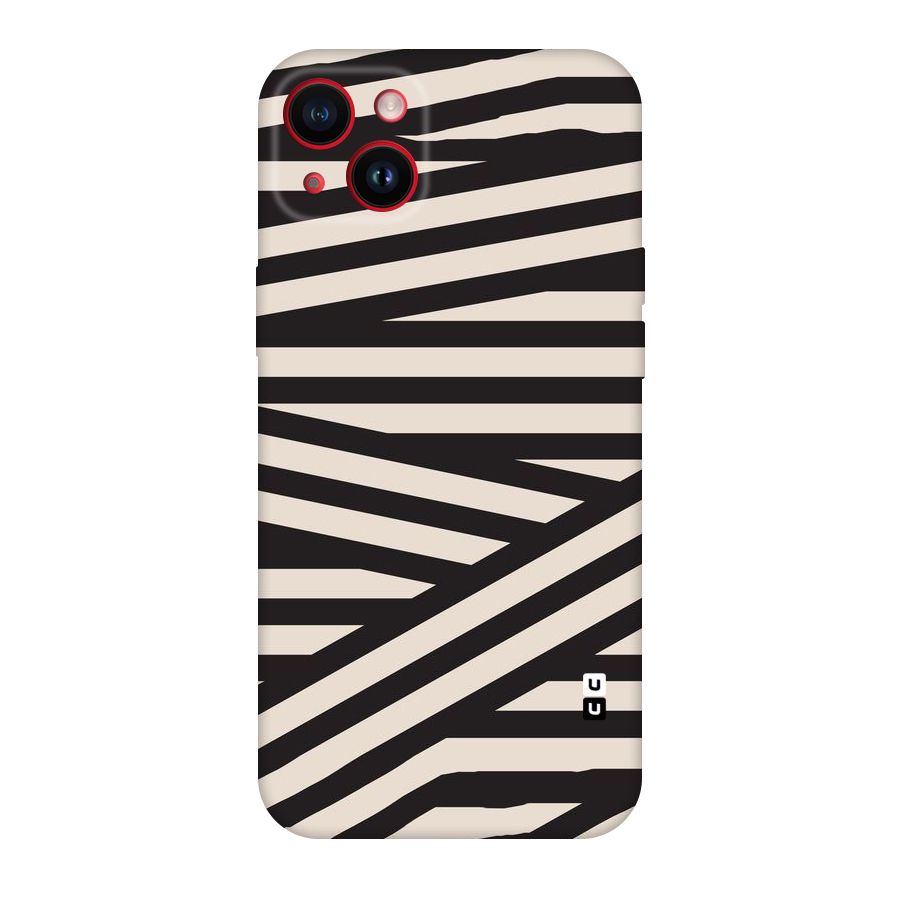 Monochrome Lines Original Polycarbonate Back Case for iPhone 14 Plus