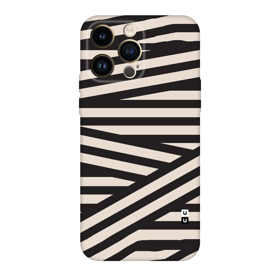 Monochrome Lines Original Polycarbonate Back Case for iPhone 14 Pro Max