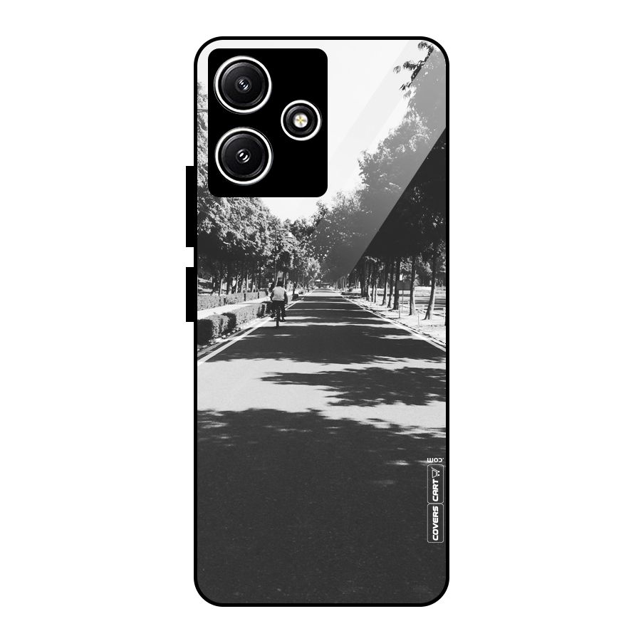 Monochrome Path Glass Back Case for Poco M6 Pro