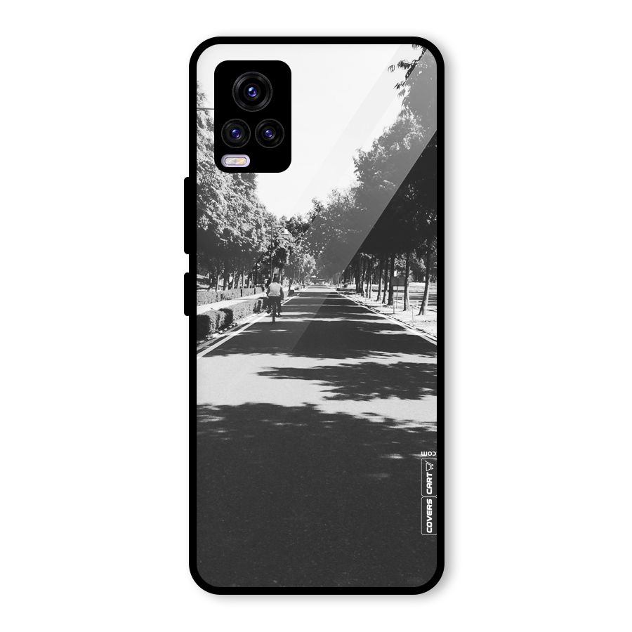 Monochrome Path Glass Back Case for Vivo V20 2021