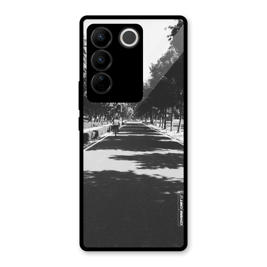Monochrome Path Glass Back Case for Vivo V27
