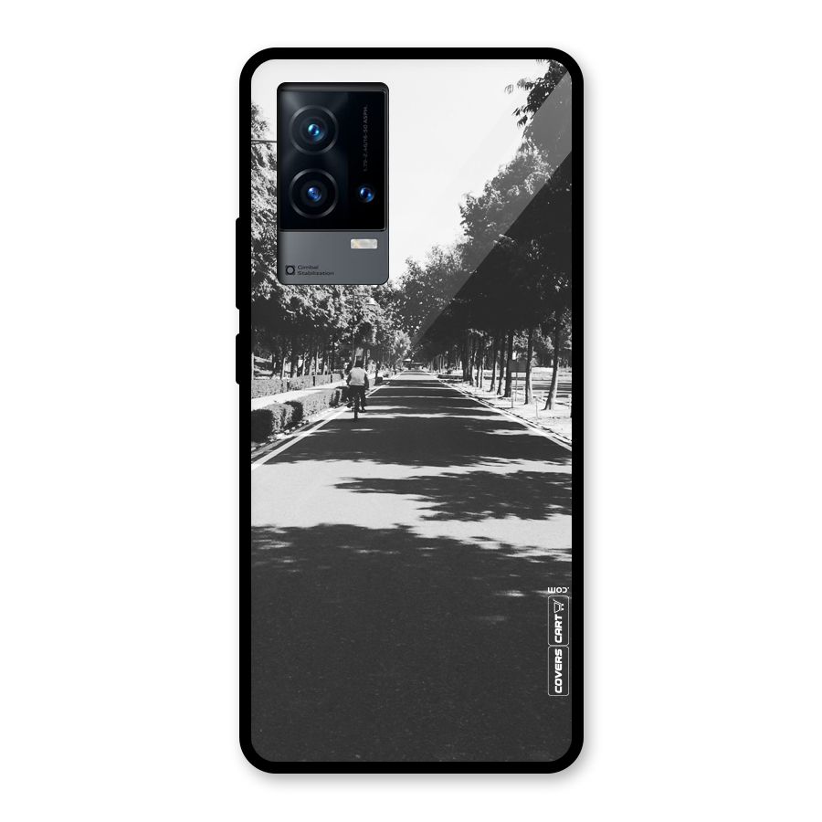 Monochrome Path Glass Back Case for iQOO 9 5G