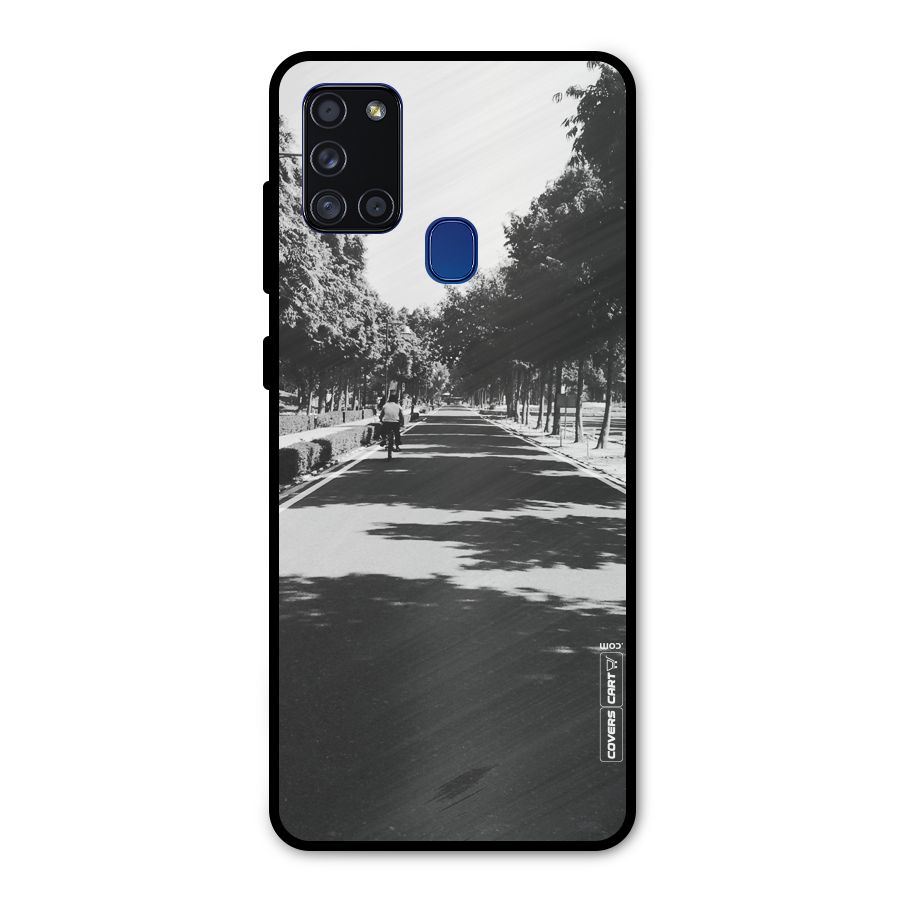 Monochrome Path Metal Back Case for Galaxy A21s