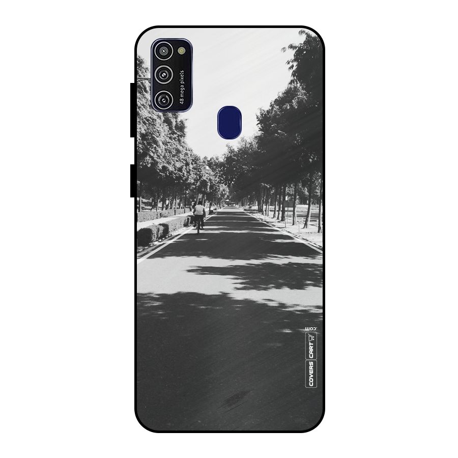 Monochrome Path Metal Back Case for Galaxy M21