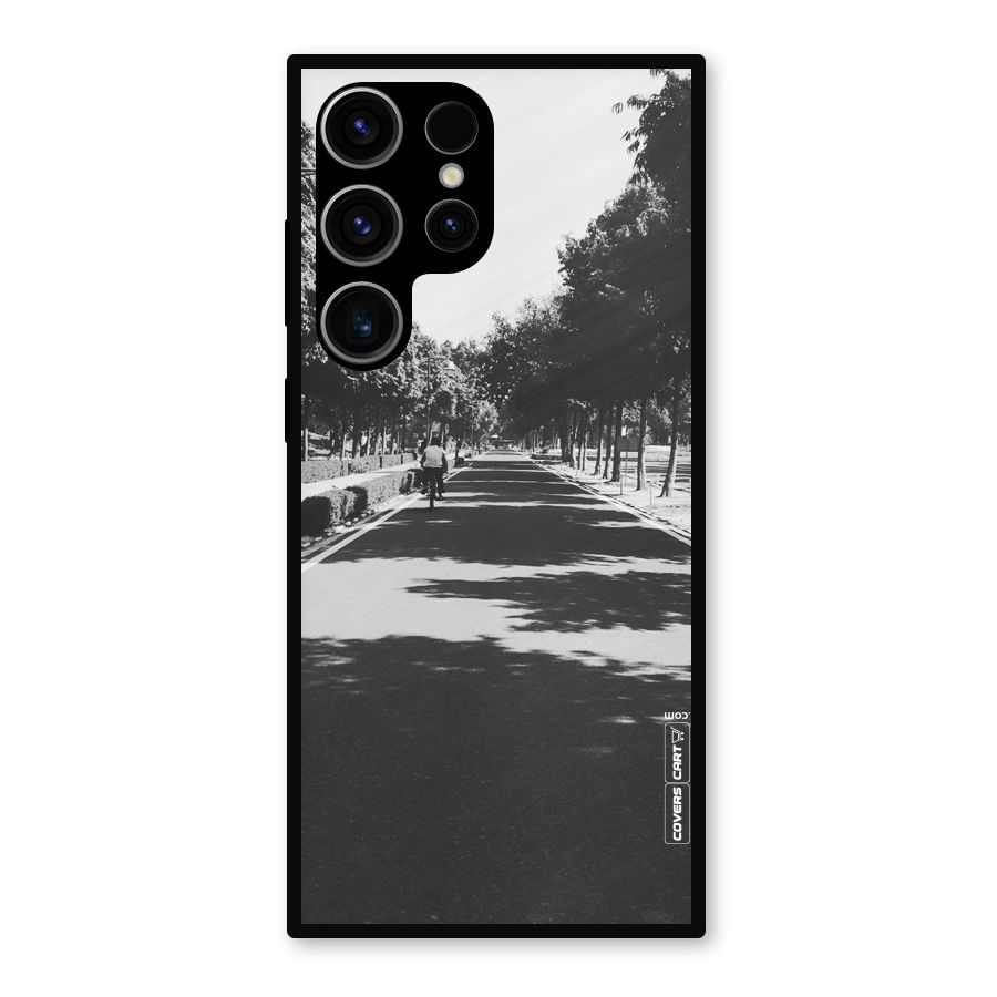 Monochrome Path Metal Back Case for Galaxy S23 Ultra