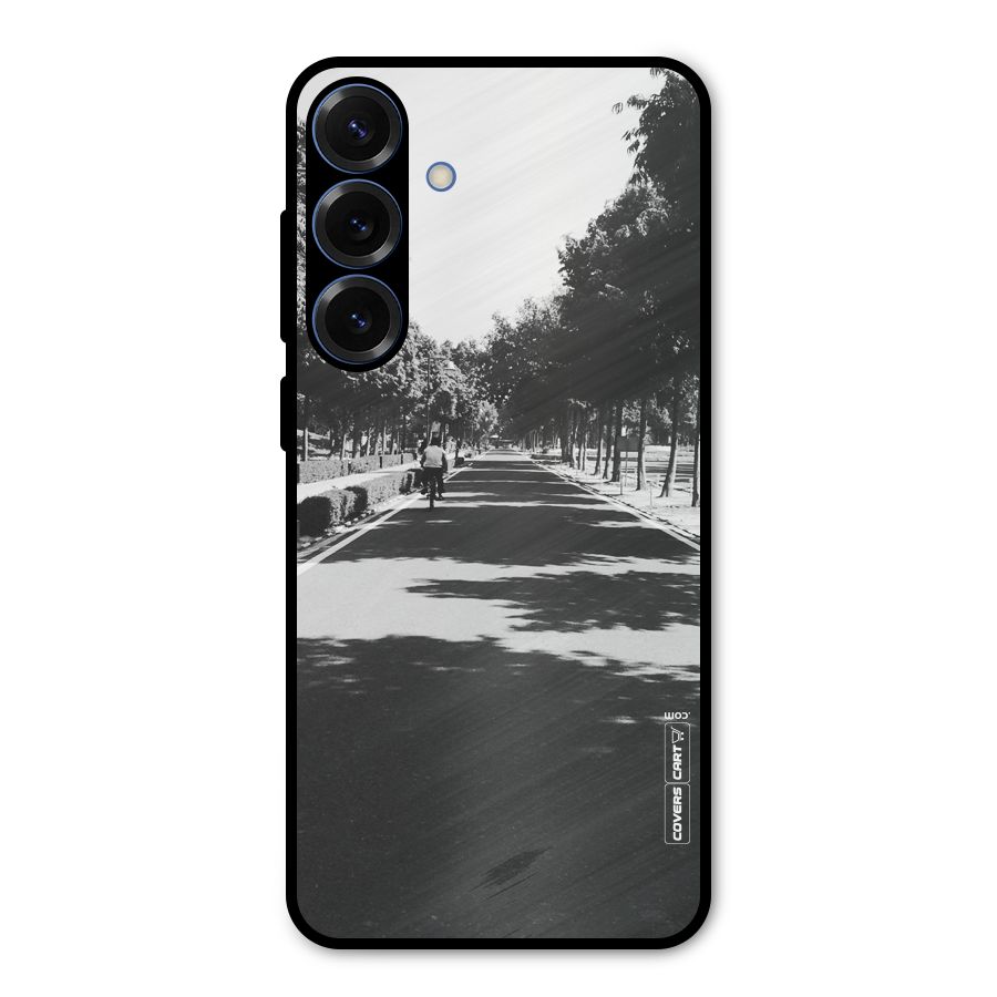 Monochrome Path Metal Back Case for Galaxy S25 Plus