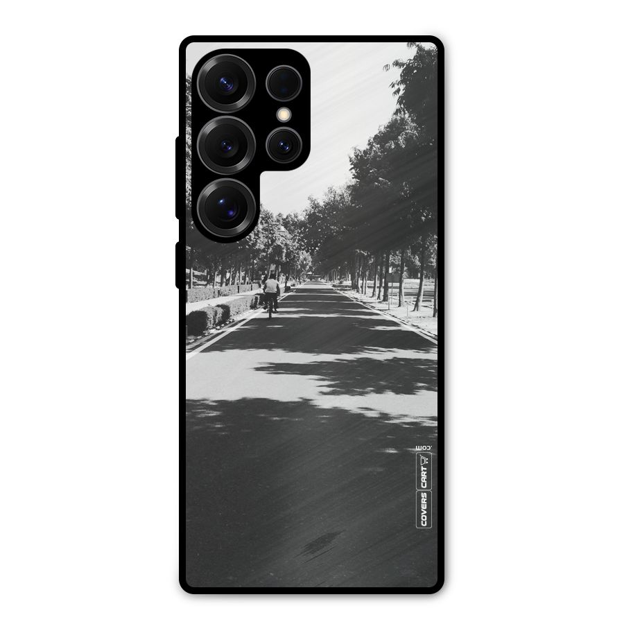 Monochrome Path Metal Back Case for Galaxy S25 Ultra