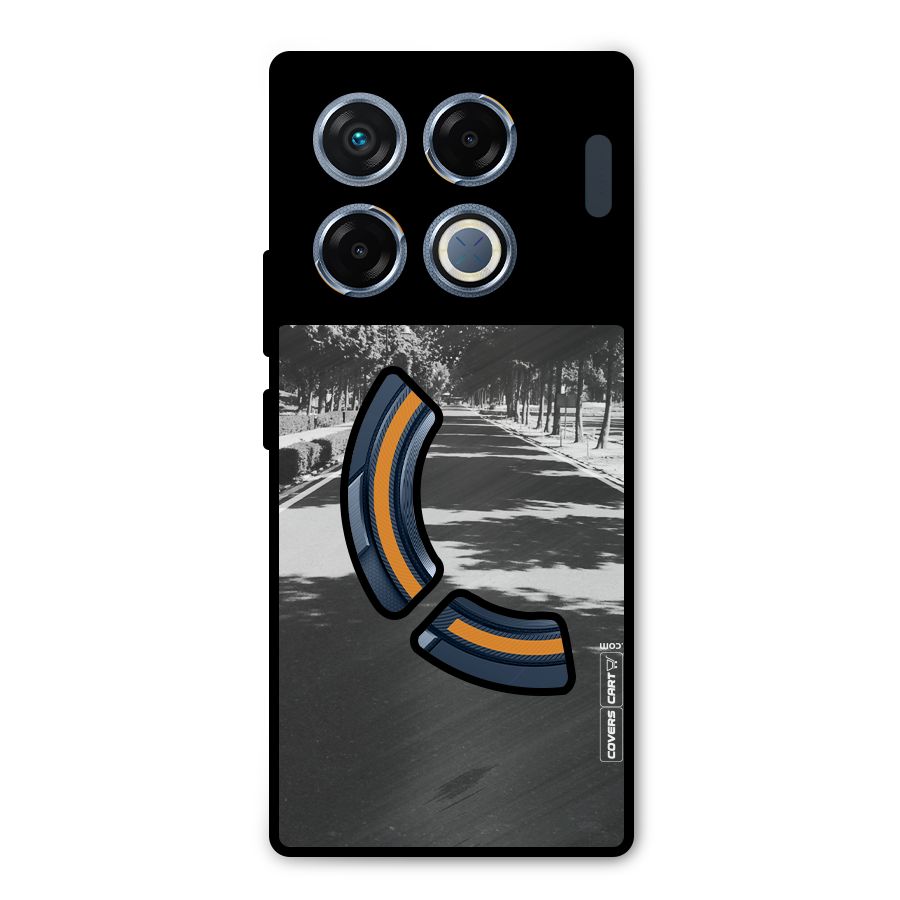 Monochrome Path Metal Back Case for Infinix GT 20 Pro