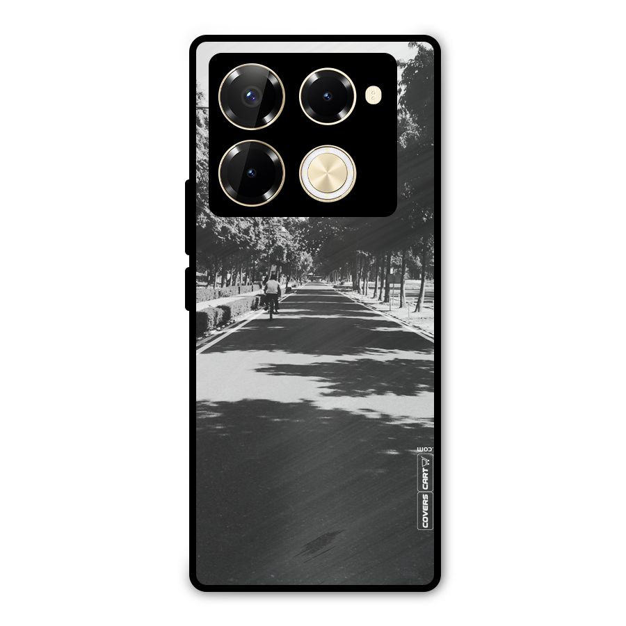 Monochrome Path Metal Back Case for Infinix Note 40 Pro