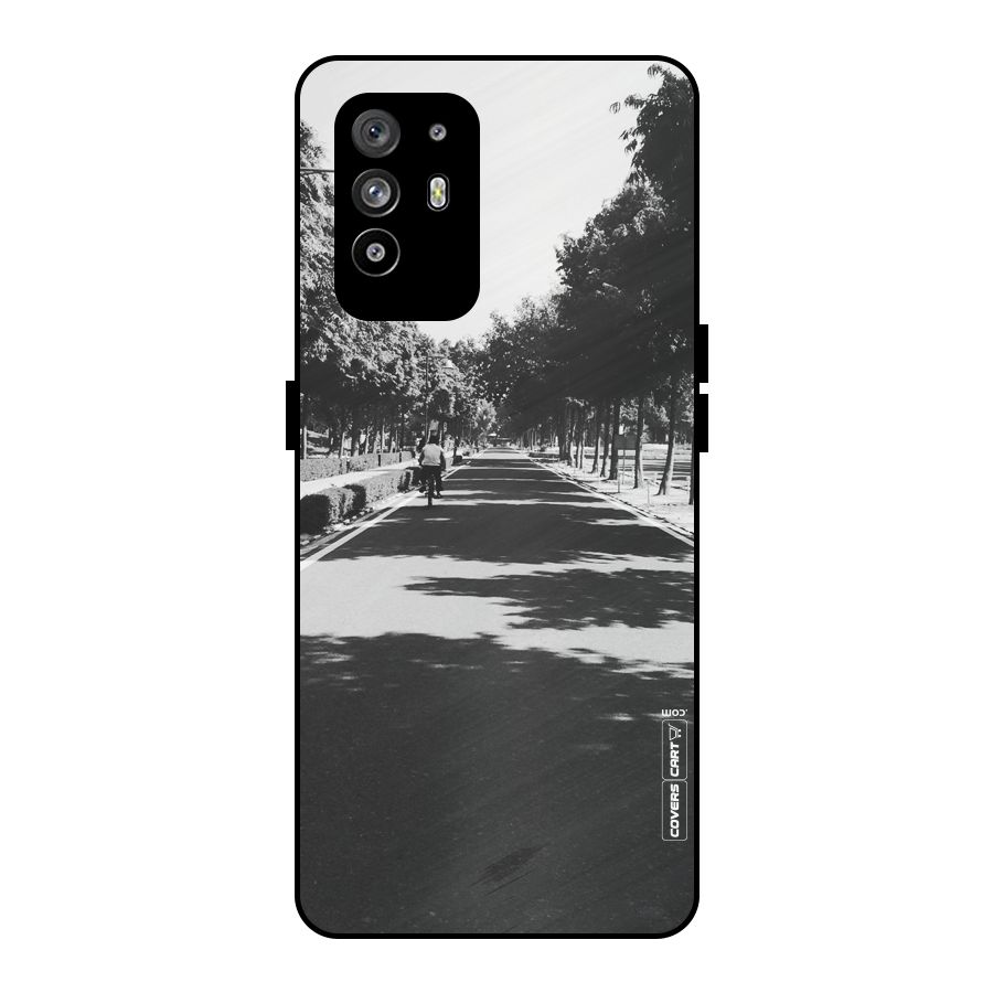 Monochrome Path Metal Back Case for Oppo F19 Pro Plus 5G