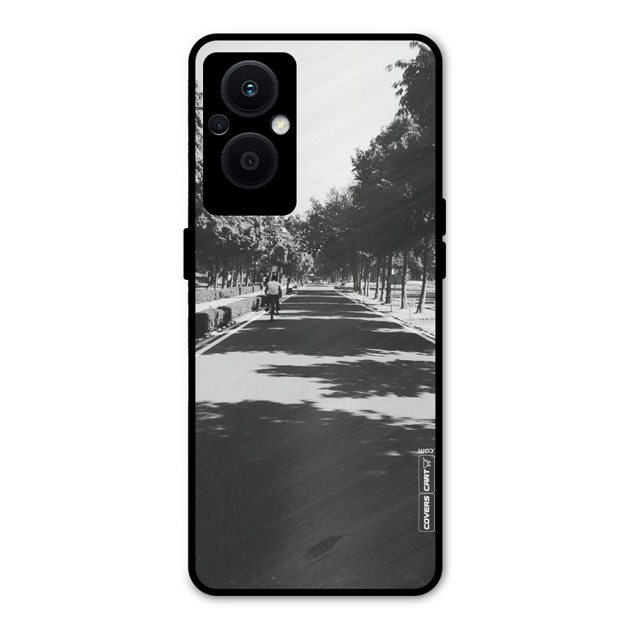 Monochrome Path Metal Back Case for Oppo F21s Pro 5G