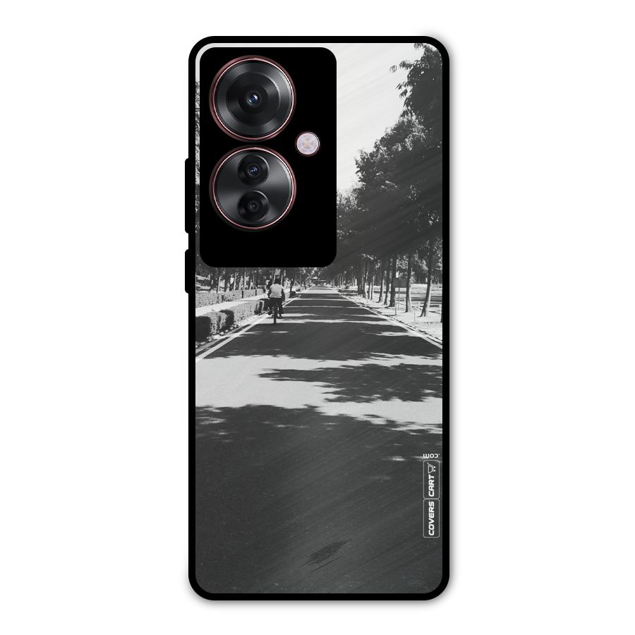 Monochrome Path Metal Back Case for Oppo F25 Pro