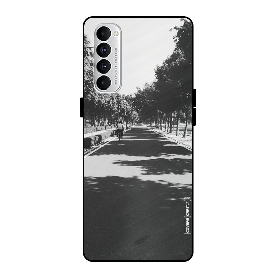 Monochrome Path Metal Back Case for Oppo Reno4 Pro