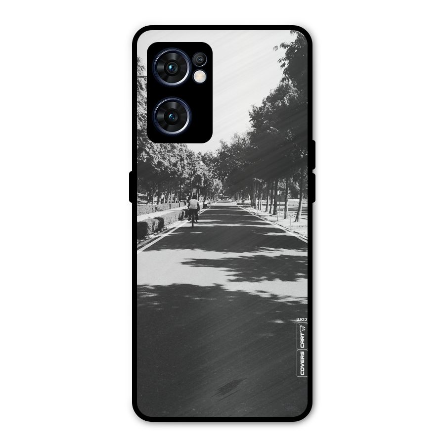 Monochrome Path Metal Back Case for Oppo Reno7 5G