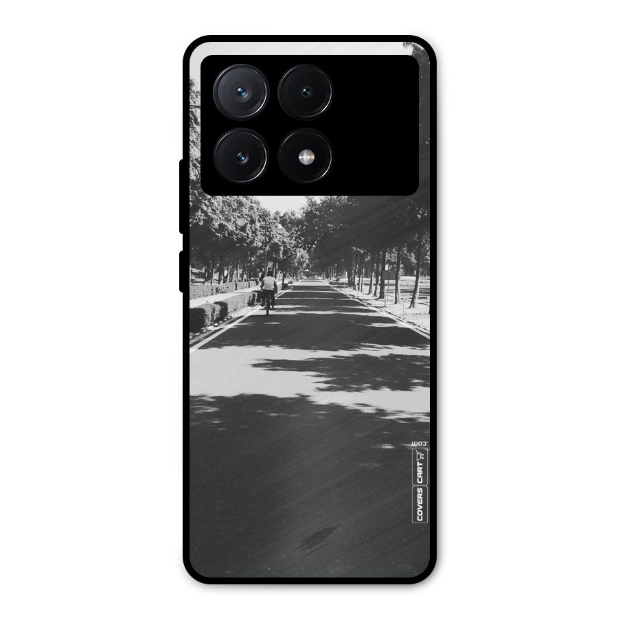 Monochrome Path Metal Back Case for Poco X6 Pro