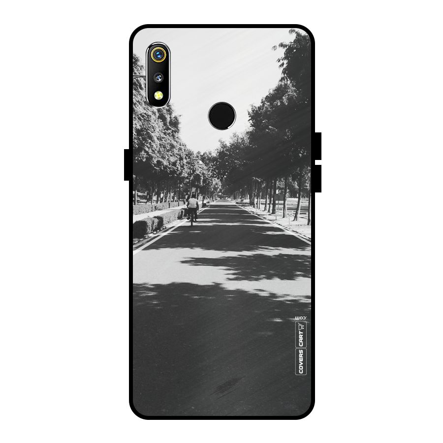 Monochrome Path Metal Back Case for Realme 3i