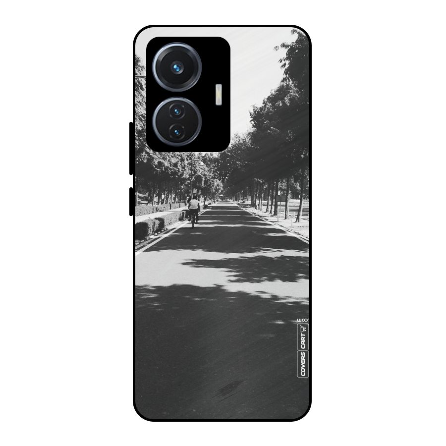 Monochrome Path Metal Back Case for Vivo T1 44W