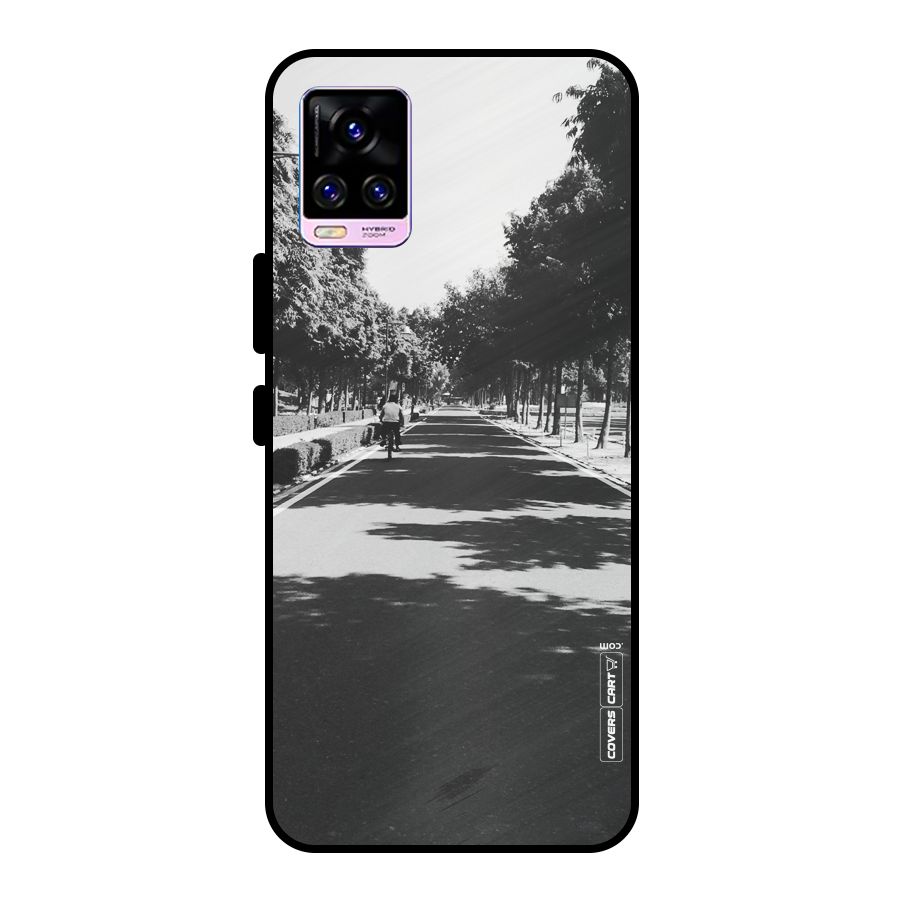 Monochrome Path Metal Back Case for Vivo V20 Pro