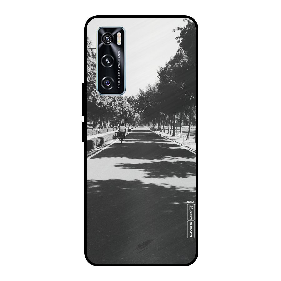 Monochrome Path Metal Back Case for Vivo V20 SE