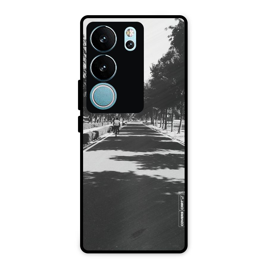 Monochrome Path Metal Back Case for Vivo V29 Pro
