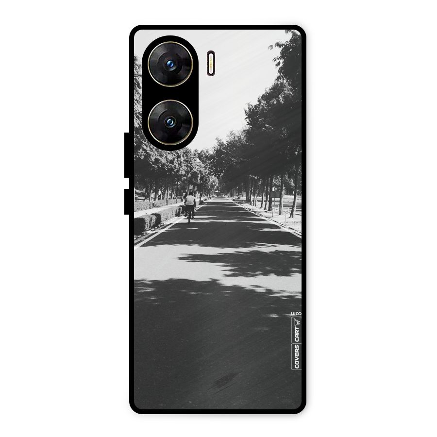 Monochrome Path Metal Back Case for Vivo V29e