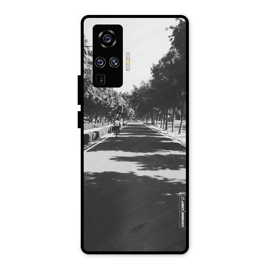 Monochrome Path Metal Back Case for Vivo X50 Pro