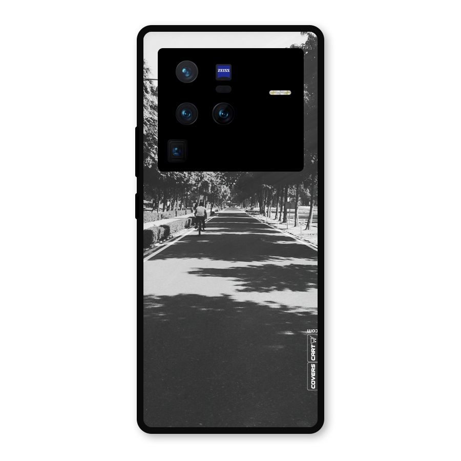 Monochrome Path Metal Back Case for Vivo X80 Pro