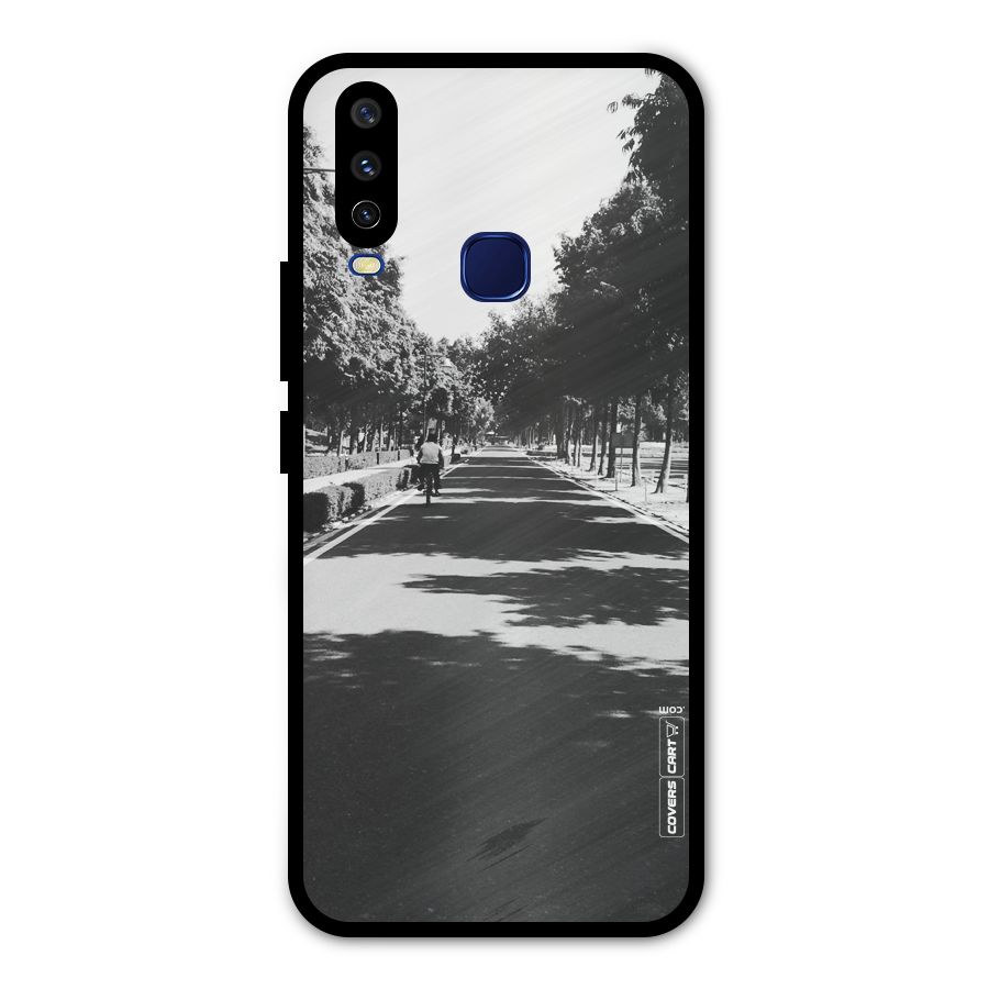Monochrome Path Metal Back Case for Vivo Y12