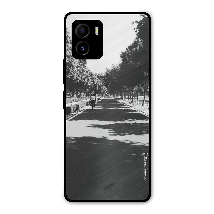 Monochrome Path Metal Back Case for Vivo Y15s