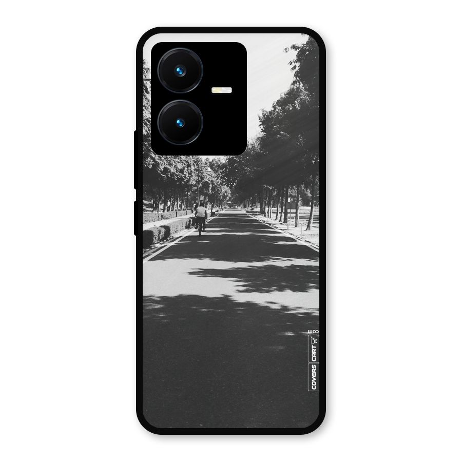 Monochrome Path Metal Back Case for Vivo Y22