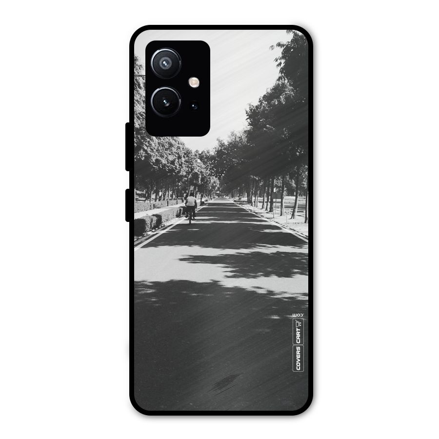 Monochrome Path Metal Back Case for Vivo Y75 5G
